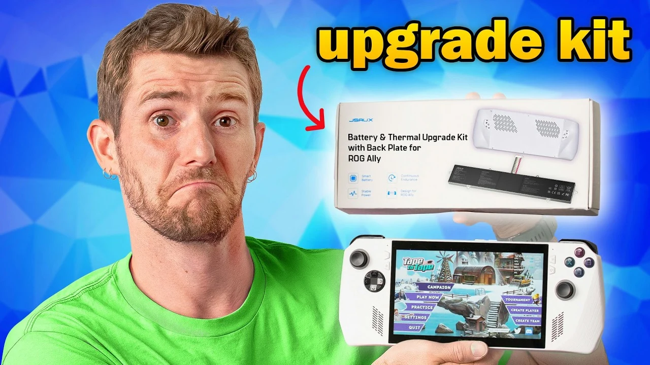 Linus 视频中出现的 JSAUX ROG Ally Battery Upgrade Kit